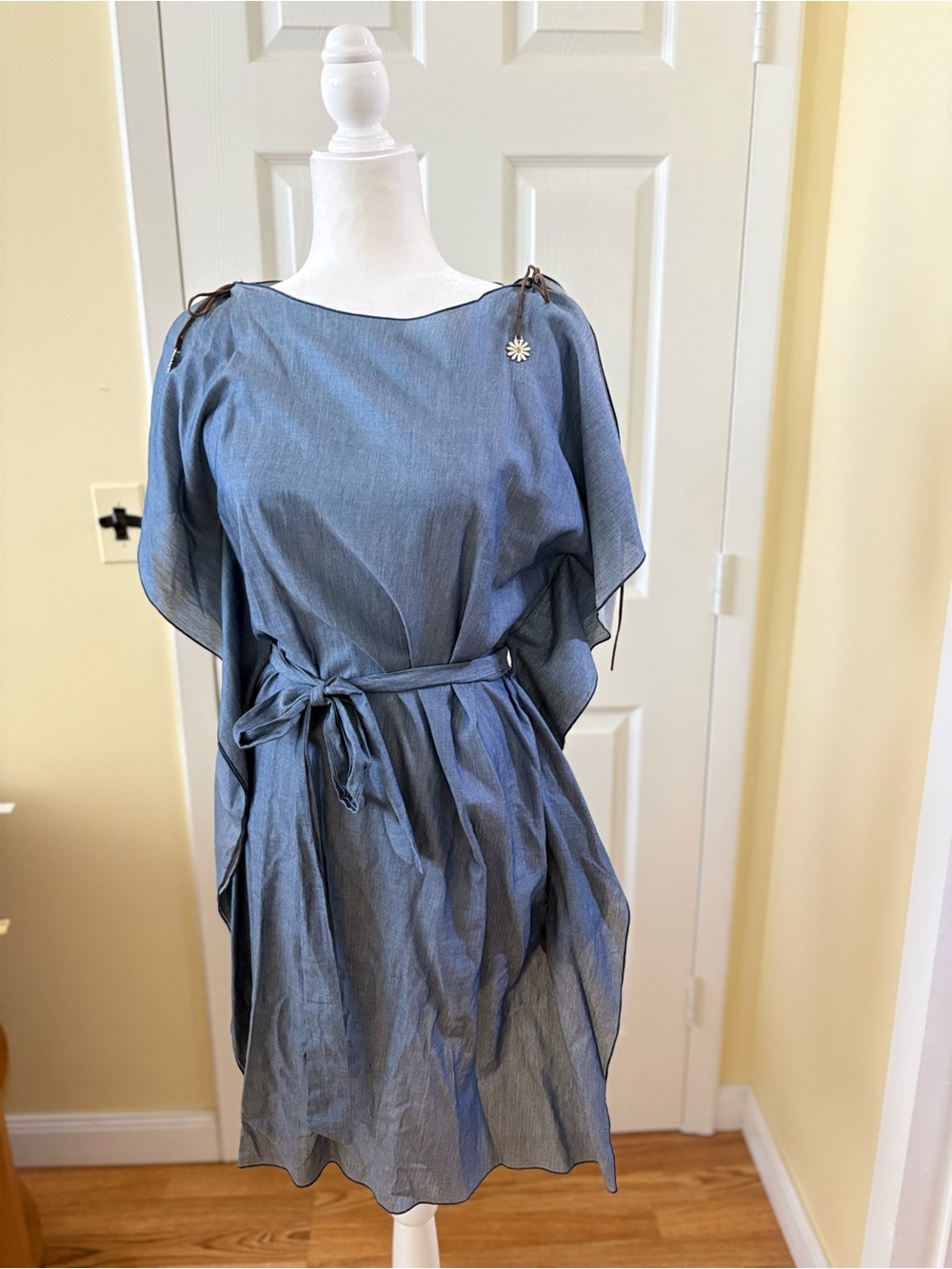 Pascline Paris Tie-Waist Boatneck Dress